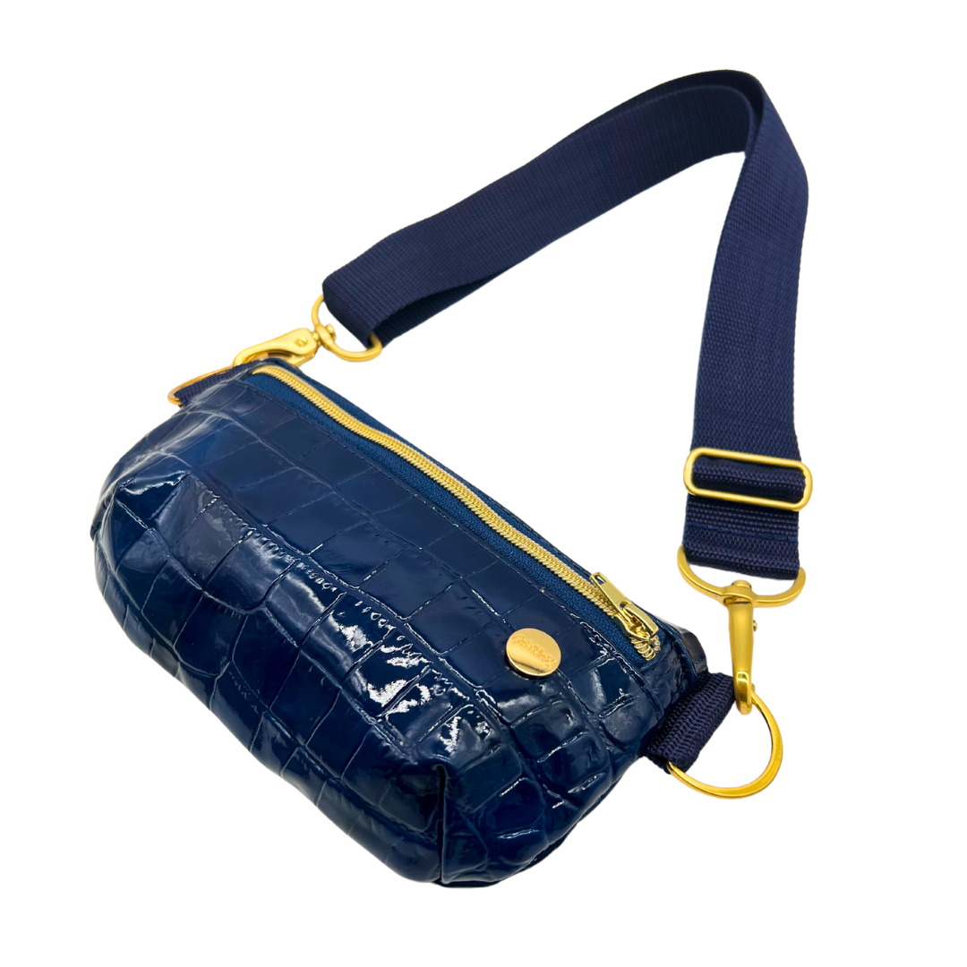 Donna Kroko Lack Blau x Dunkelblau