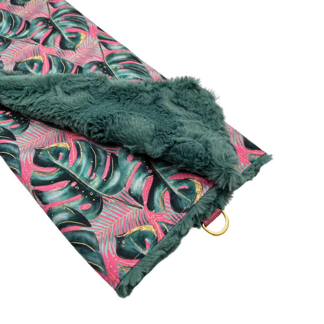 Bella No.4 XS Monstera pink x Plüsch grün